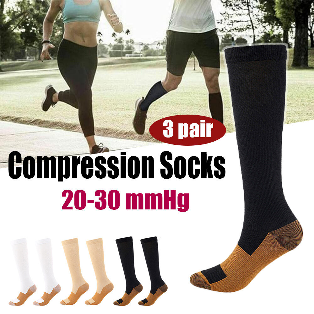 Copper Compression Socks for Women & Men Circulation - Running, Work, Pregnancy