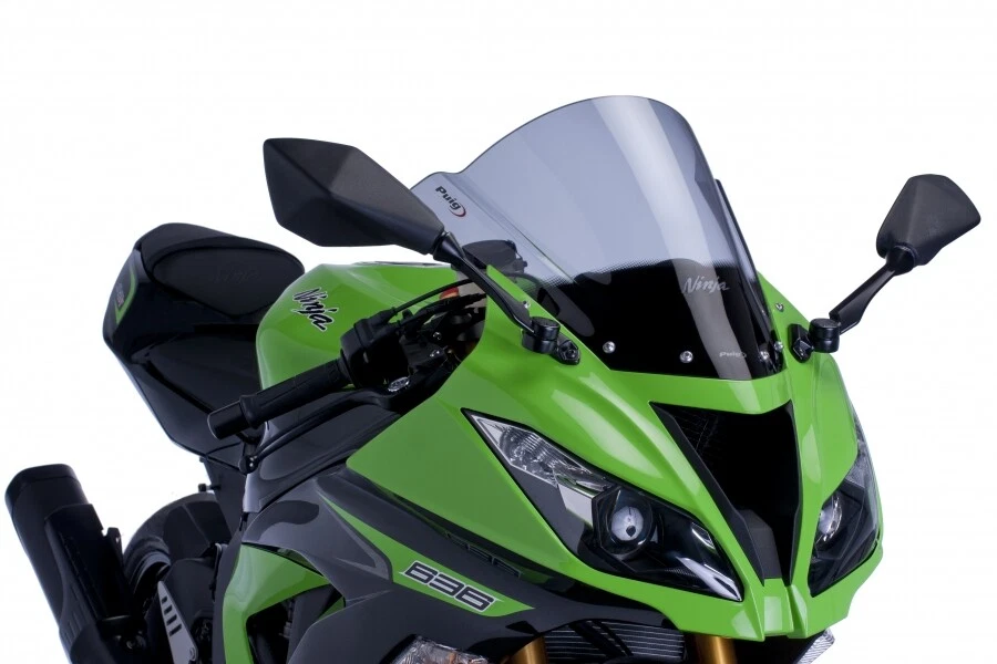 Kawasaki ZX10 R 2008 2010 Racing Airflow Double Bubble Screen Light Tint ZX10R
