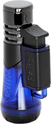 Palio Siena Single Jet Flame Cigar Lighter, Extra Large Fuel Tank, Blue