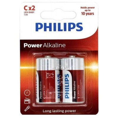 Philips 1547 1.5V 2hp Alkaline Manganese Battery LR14