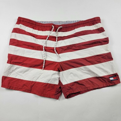 cortos con baúles baño Hilfiger para hombre grande rojo blanco despojado | eBay