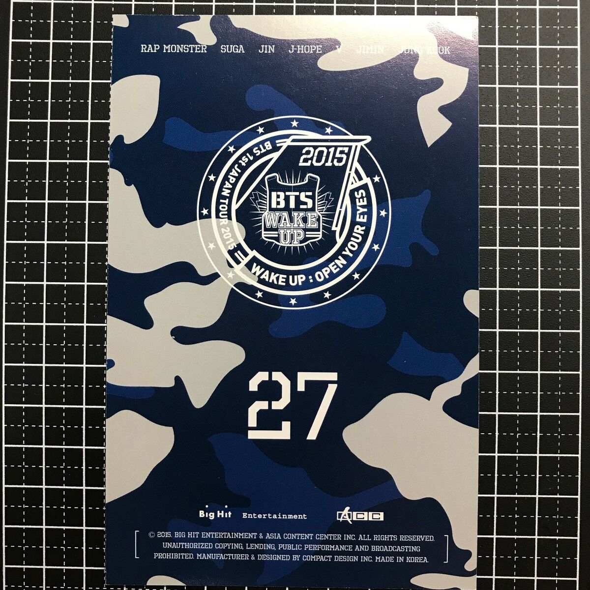 BTS JUNGKOOK photo card 1st JAPAN TOUR 2015 WAKE UP : OPEN BTS JUNGKOOK photo card 1st JAPAN TOUR 2015 WAKE UP : OPEN