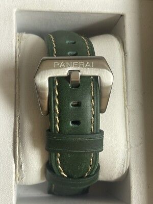 For OFFICINE Panerai Pam22mm Brown Genuine Leather Watch Band strap BARGAIN!