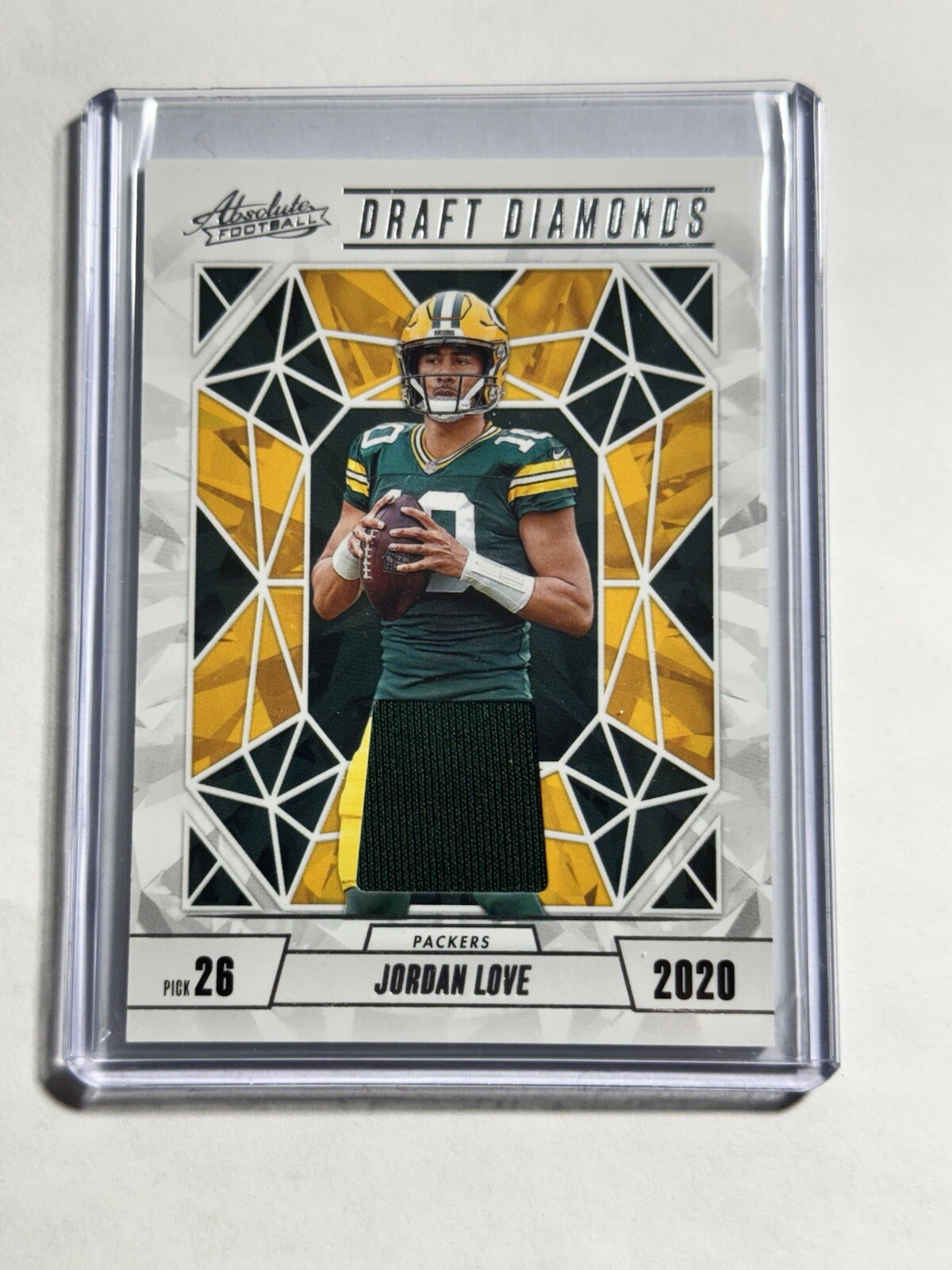 2024 Panini Absolute Jordan Love Draft Diamonds Memorabilia Card #DDJ-JLE