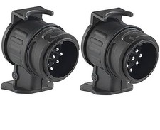 Anhängeradapter KFZ Kupplung 13 auf 7 polig 2er Set 12V Adapter Kurzadapter