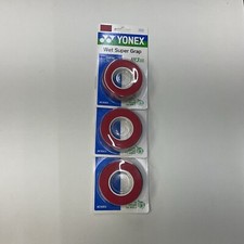 Yonex Wet Super Grap 3 Pack Of 3 Grip Roll Red 