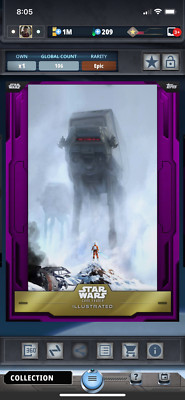 TOPPS STAR WARS CARD TRADER ILLUSTRATED Wave 14 EPIC PURPLE 125cc AT-AT Strong