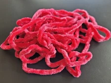 CHENILLE - FLO. HOT PINK SPARKLE - Med. 4mm - 5 Yd. - Fly Tying Material - NEW!