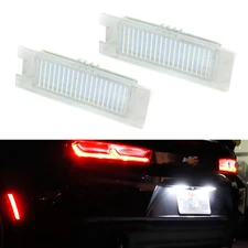 White 3W CANbus LED License Plate Light Kit For 14-24 Chevy Camaro, 13-15 Malibu