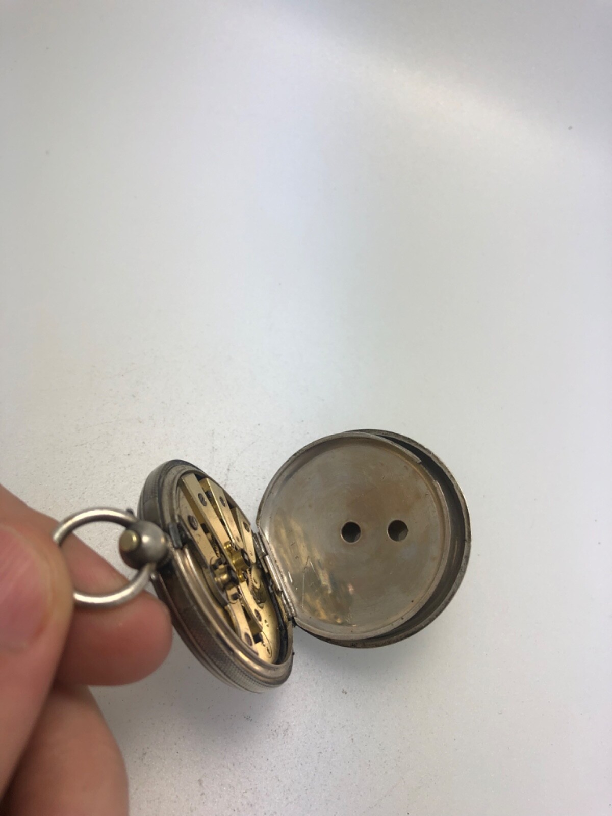 ANTIQUE SOLID SILVER KEY WIND POCKET WATCH BEAUTI… - image 4