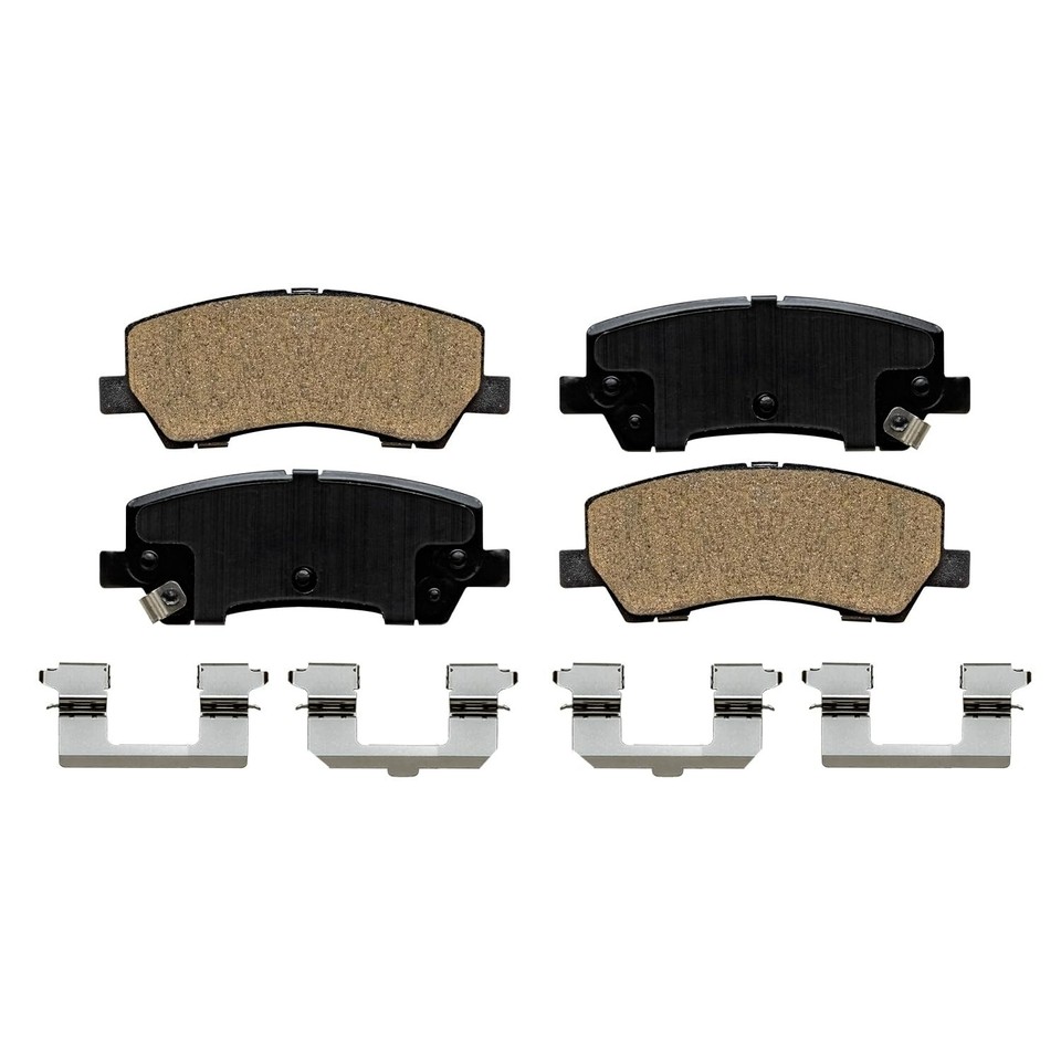 6-Piece Ceramic Brake Pad Set W/ Hardware For Mitsubishi Outlander Sport 2016-2020