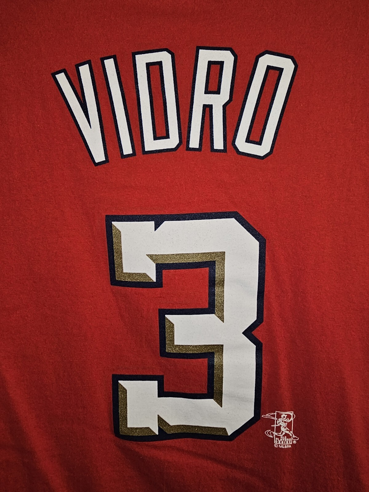 Vintage Washington Nationals Jose Vidro Xl Mens Red Graphic Logo Tee MLB