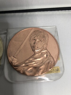 2005 Star Wars Coin 2'' Metal Copper color: Luke Skywalker