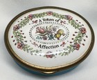 SNUFF BOX FROM ENGLAND TURQUOISE ENAMAL OVAL SHAPE — photo 3