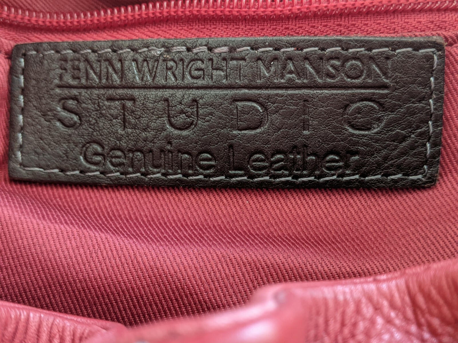 FENN WRIGHT MANSON STUDIO RED GENUINE LEATHER BAG… - image 11