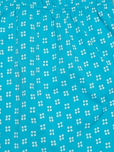 Fadded Glory Blue Dress Girls 5 White Polka Dots Short Sleeve Dress No Size Tag - Picture 3 of 16