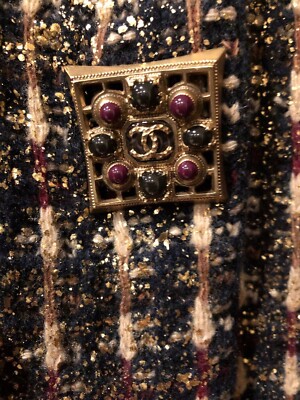 Chanel 11A NEW Paris-Byzance GOLD MULTICOLOR GRIPOIX Buttons