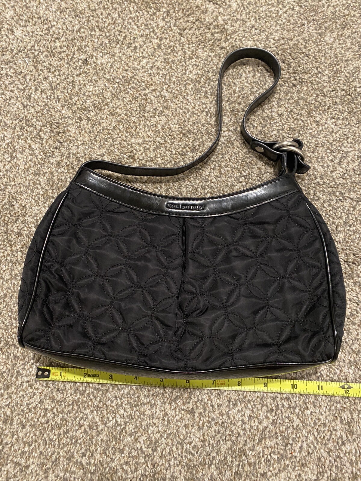 Vera Bradley Quilted Black Shoulder Bag Purse Patterned Interior Lining |  eBay