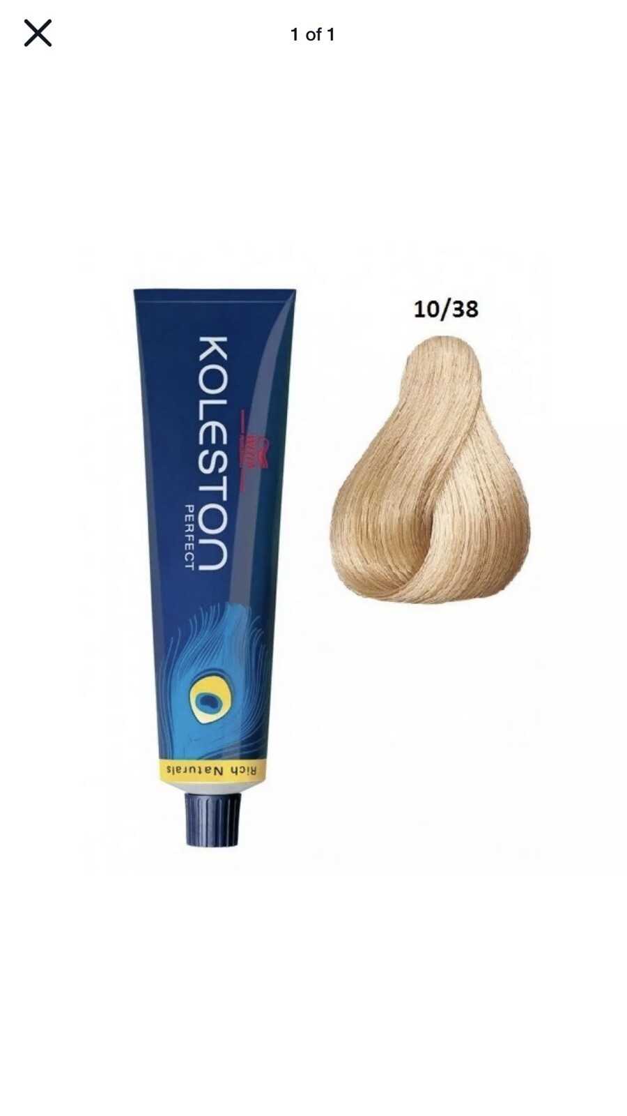Wella Koleston Perfect Permanent Creme Haircolor Pack Of 6) 10/38 Lightest Blond