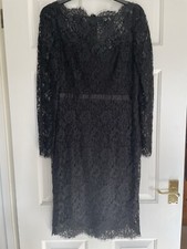 JAEGER Black lace bodycon dress - Size 10