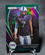 Trevon Moehrig Green Holo Rookie RC 2021 Prizm Draft Picks Card #146 TCU/Raiders. rookie card picture