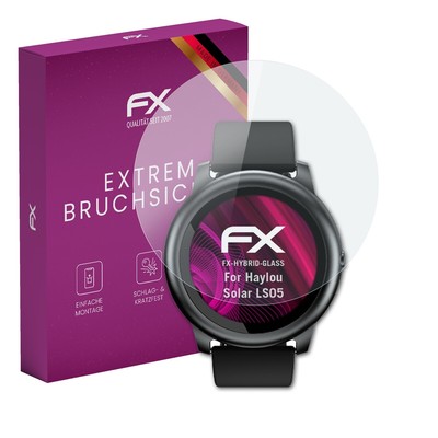 atFoliX Glasfolie für Haylou Solar LS05 Displayfolie 9H Schutzpanzer