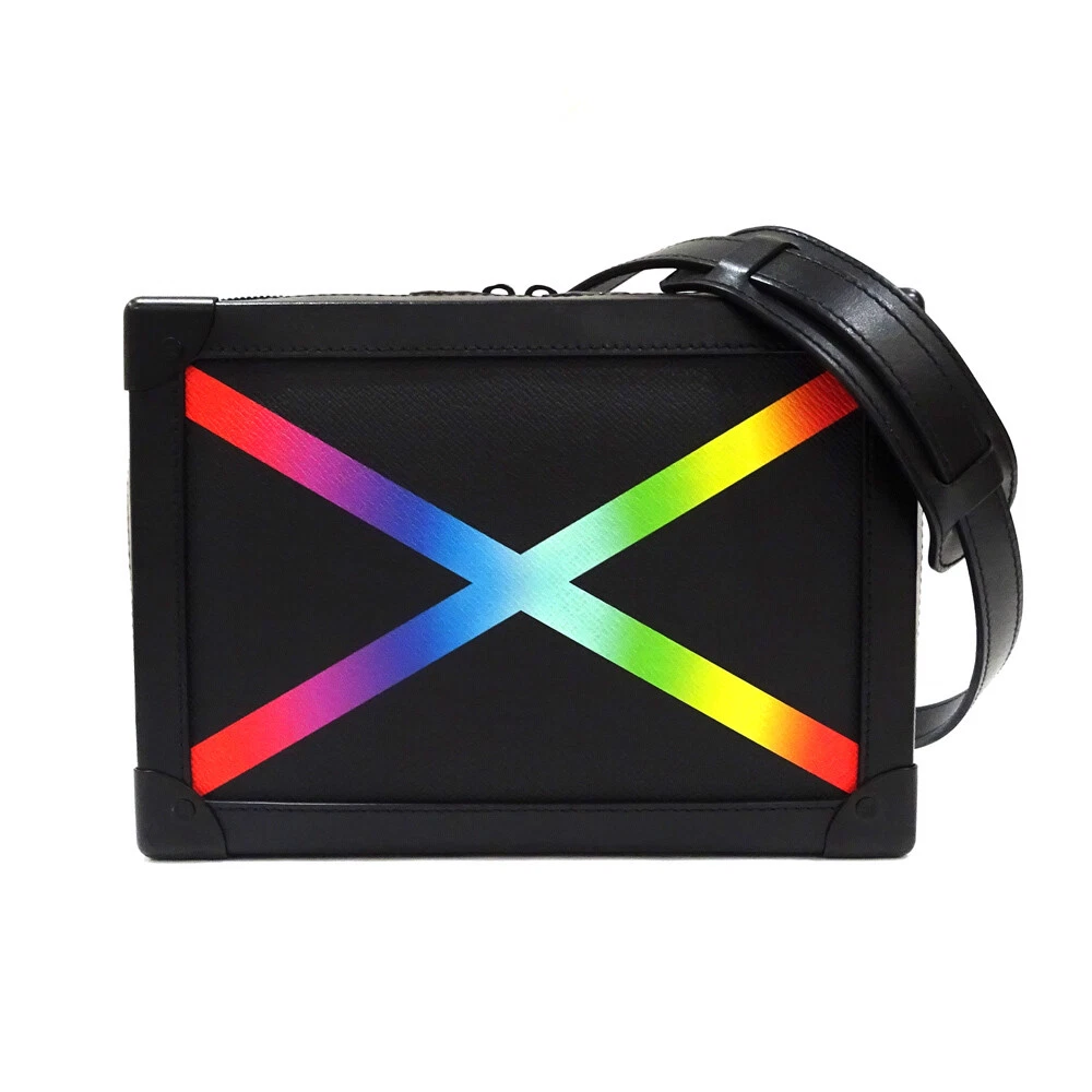 Louis Vuitton Soft Trunk Taiga Rainbow Shoulder Bag Virgil Abloh M30341  w/Box