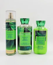 Bath & Body Works Waikiki Beach Coconut Body Mist Shower Gel & Lotion Set of 3