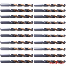 20PCS 7/32" Drill Bit Set HSS M2 Black/Gold Drilling Steel Twist Drill Bits Tool