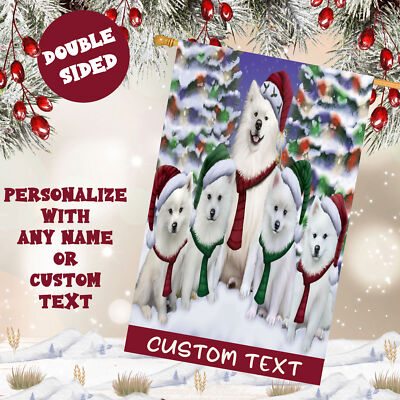 American Eskimo Dog House Flag Christmas Double Sided 28''x40'' Designs NWT NEW