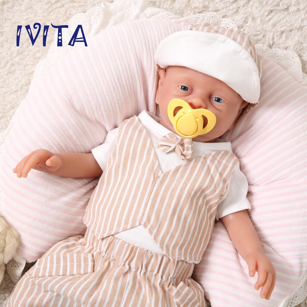 18Soft Full Body Solid Silicone Bebe Reborn Doll Handmade Artist Painted Girl Bebê Reborn De