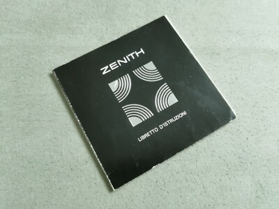 Zenith Seltenes Vintage Booklet El Primero alle Modelle speziell für Espada oder Pilot