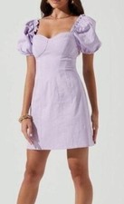 ASTR the label Skylar Puff Sleeve Mini Dress Lilac