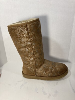 UGG Authentic mens 9 Boots chestnut all over logo print  Y2K 90s 00s worn twice UGG | Shoes | Ugg Boot With Logo All Over | Poshmark main image 3