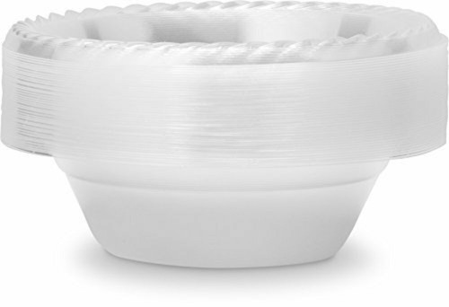 40 x Clear Plastic Round Deep Party Dessert Soup Party Bowls - 12oz 300ml - Picture 2 of 2
