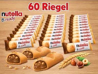 60 Stück Nutella B-Ready Riegel Je 22 gr. MEGA GIGANTISCH   MHD 10/ 2026