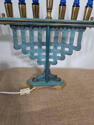 De colección Judío Hebreo Eléctrico Hanukkah Menorá Judaica Judaísmo Israel Leer - Imagen 9 de 12