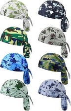 8PCS Paisley Cooling Headscarf Cap elastic cycling sports cap cooling head scarf