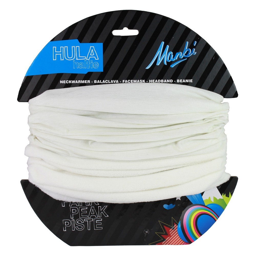 Manbi Hula Halfie Ski Neck Warmer With Microfleece Winter White
