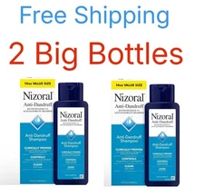 2 X Nizoral Anti-Dandruff Shampoo, Cleans & Controls Fresh Scent 14oz  Each