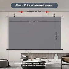 Anti-Light Thick HD Projector Screen 16:9 No-Hole Wall-Mounted Home Projection S