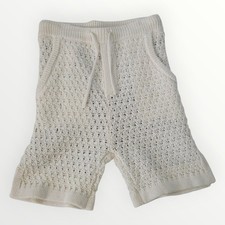 Vineyard Vines Kids 6 Cream Textured Knit Lined Shorts Drawstring Waist
