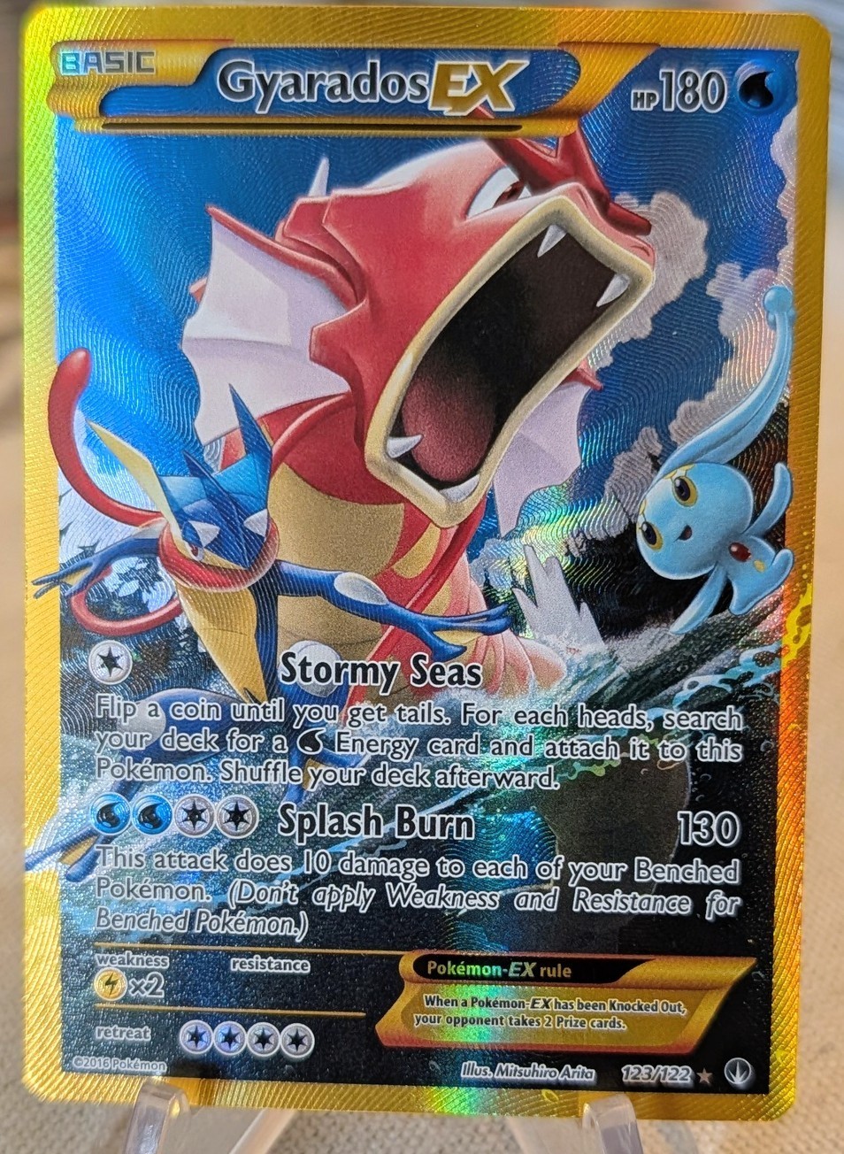 Pokémon Gyarados EX Secret Rare Holo Breakpoint 123/122 180 HP Dragon Type