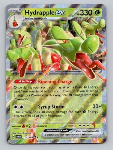 Hydrapple ex 14/142 Double Rare Stellar Crown Pokemon Holo Near Mint