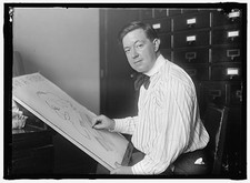 John Miller North Dakota Congressman 1917-1921 Portrait Drawing 1910s