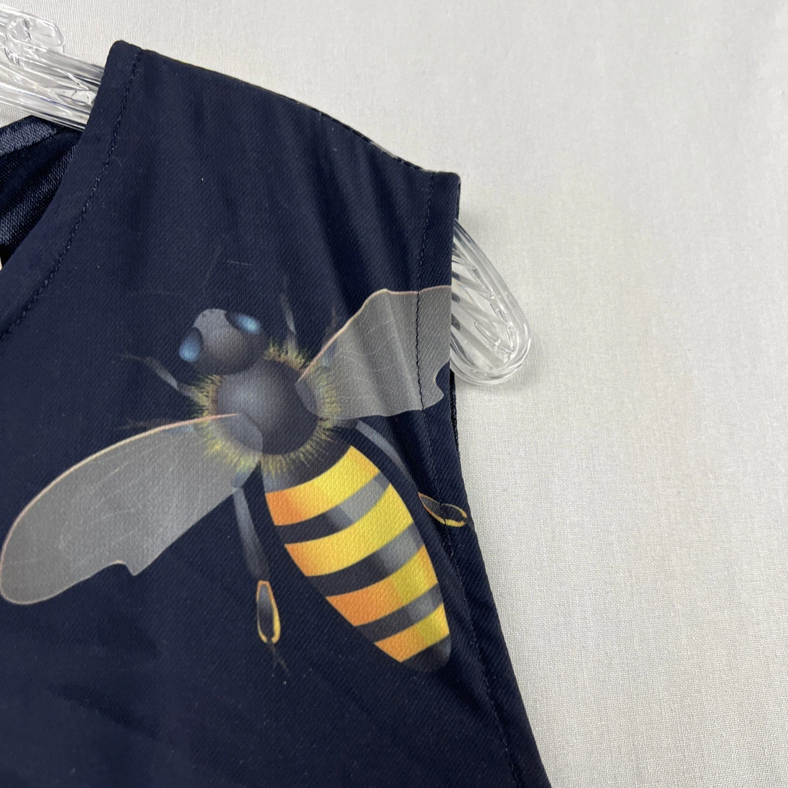 VETEMENTS Abito LA Soul Bumble Bee taglia grande festa blu navy preppy cottage stravagante