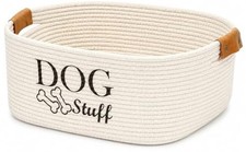 Square Dog toy basket storage Cotton Rope Storage Basket Pet/Pet Toy And Beige