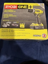 NEW RYOBI ONE+HP 18V Brushless Cordless Compact 1/2 In. Drill Impact/ Driver Kit