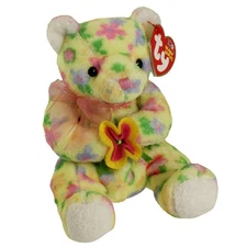 TY Beanie Baby - BLOOM the Bear (7 inch) - MWMT's Stuffed Animal Toy