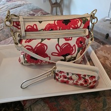 Coach Set 2 Pezzi Borsa a Spalla e Polso/Portafoglio Papavero Bellissimo Set